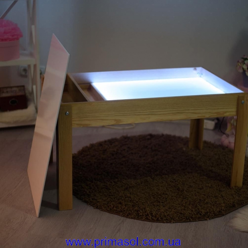 Table for drawing sand from natural wood ash