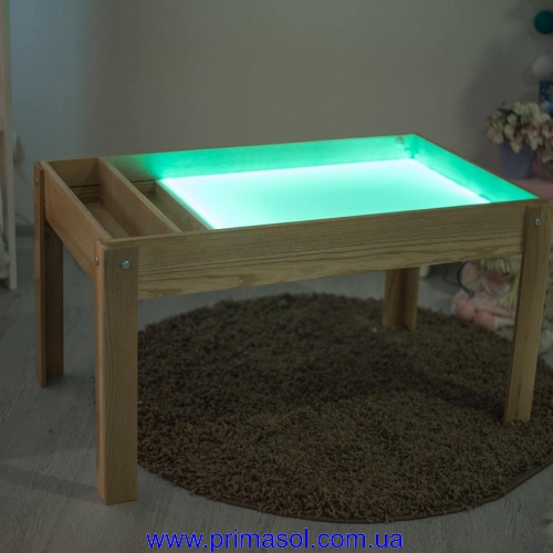 Table for drawing sand from natural wood ash