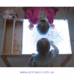 Table for drawing sand from natural wood ash