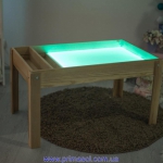 Table for drawing sand from natural wood ash